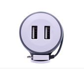 2 Port USB Wall Charger With Retractable Lighting Cable/ Micro USB/ Type C Cable  5V 2.1A Travel Charger Power Adapter